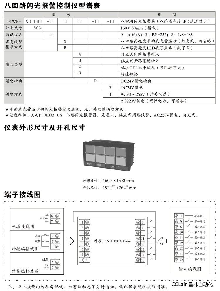XWP-X803  報(bào)警控制儀 