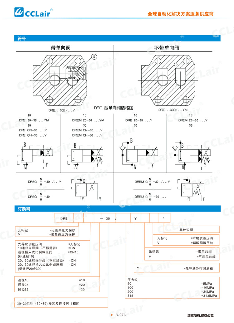 DRE、DREM型先導(dǎo)式比例減壓閥-2